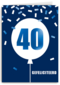 Verjaardagskaart leeftijden man 40 ballon