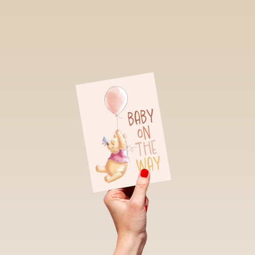 Baby on the way met Winnie the Pooh