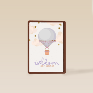 Adoptie felicitatiekaart luchtballon
