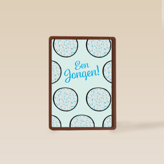 Blauwe beschuit met muisjes een jongen