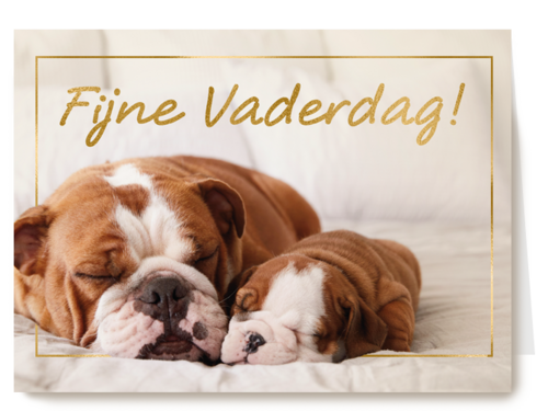 Fijne vaderdag slapende honden