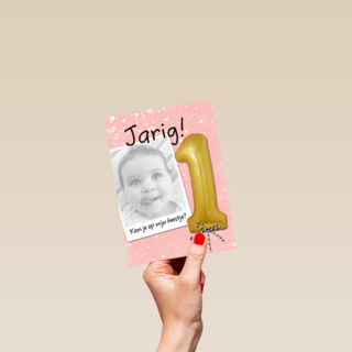 ik vier mijn eerste verjaardag kaart
