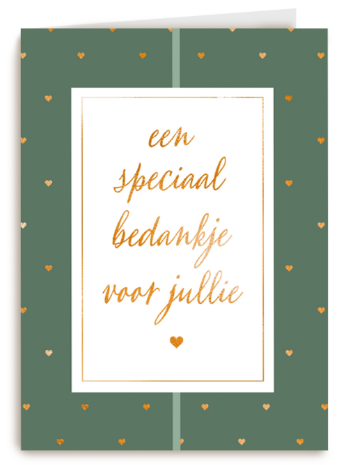 bedanktkaart een speciaal bedankje voor jullie