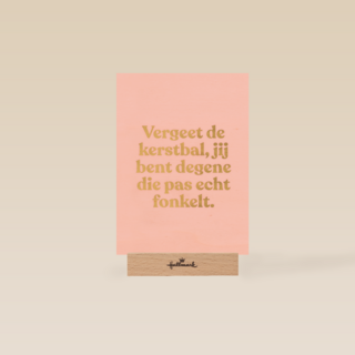 kerstkaart andc hip vergeet de kerstbal jij bent degene die fonkelt