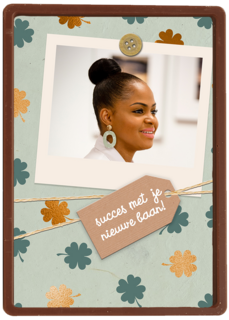 nieuwe baan foto kaart succes