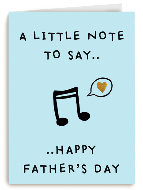 vaderdag kaart hip a little note to say happy vaders day