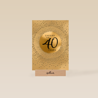 Verjaardagskaart leeftijden 40 Cheers to forty years goud