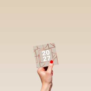 Nieuwjaar 2027 Grafisch rozegoud