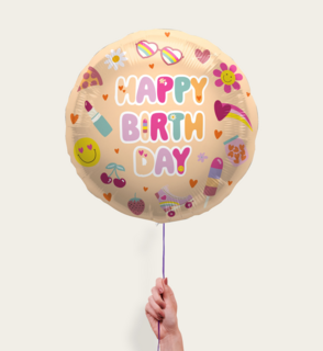 Ballon Happy Birthday Girlz Multi