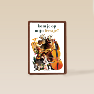 Folio Kom je op mijn feestje uitnodiging