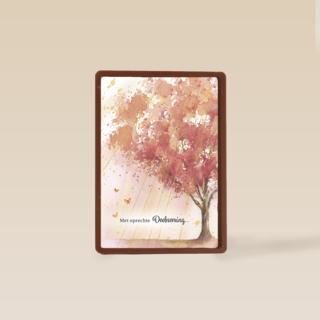 Condoleance oprechte deelneming boom roze