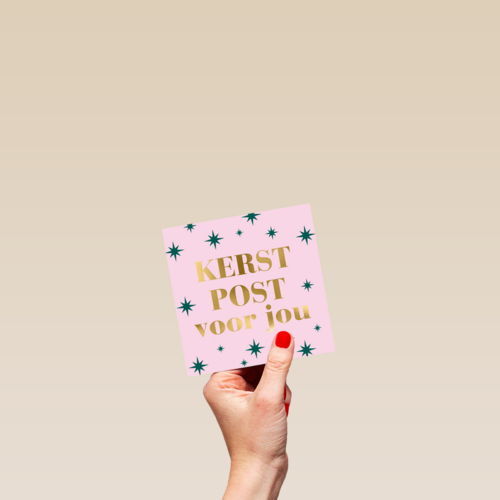 kerstkaart hip kerstpost voor jou