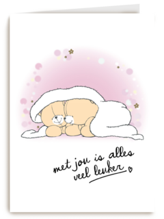 valentijnskaart klassiek met jou is alles beter