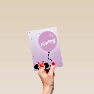 Disney Minnie Mouse verjaardagskaart Hooray