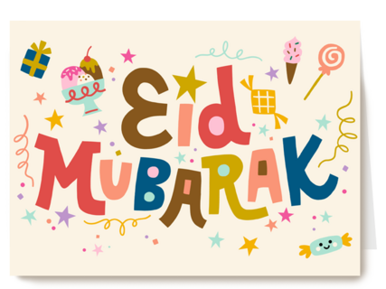 Eid Mubarak kleurrijk