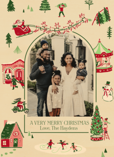 Kerst fotokaart winterse berg