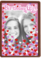 fotokaart birthday girl roze met hartjes