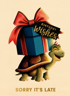 folio sorry its late turtle with present