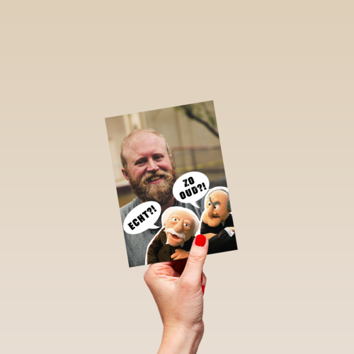 verjaardag kaart muppets foto waldorf statler