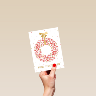 Kerstkaart zakelijk Kerstkrans
