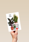 verhuisbericht kaart plantjes folio