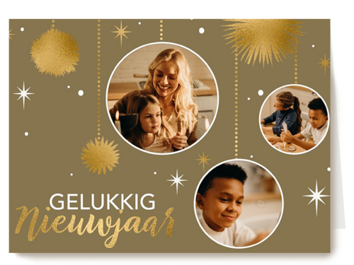 nieuwjaar fotokaart 3 ronde kaders