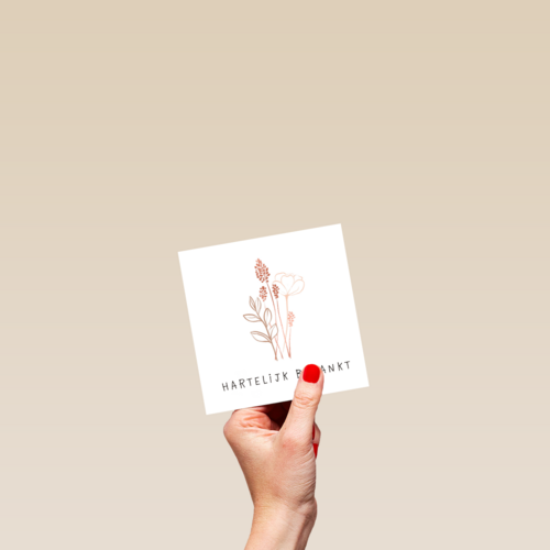 bedanktkaart wilde bloemen
