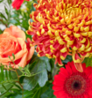 Boeket Bloemen Festive Fall Met Vaas