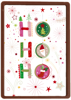 Kerstkaart klassiek ho ho ho Turnowsky