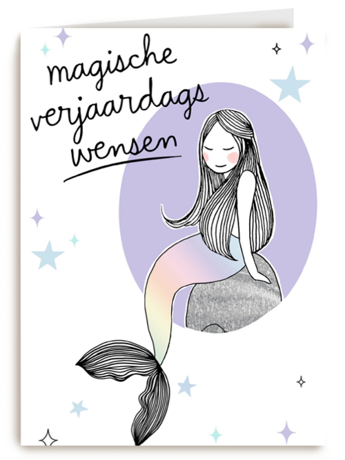 magische verjaardagswensen met een zeemeermin