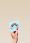 regenboog met wolken
