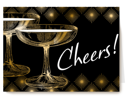 verjaardag kaart vrouw cheers
