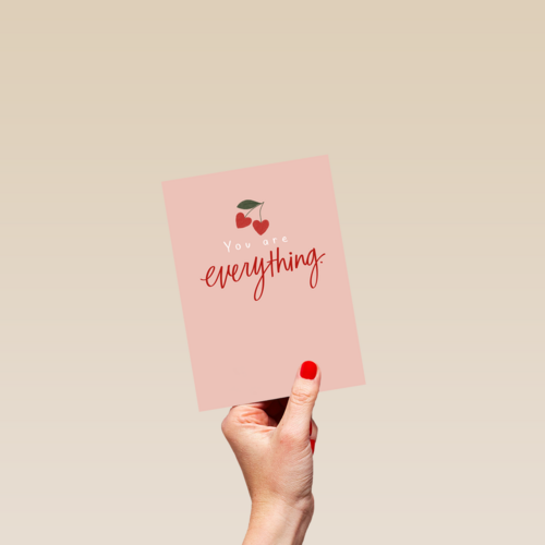 Valentijnsdagkaart hip You are everything