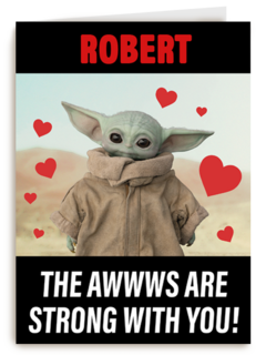 Liefde kaart Grogu the awwws are strong with you