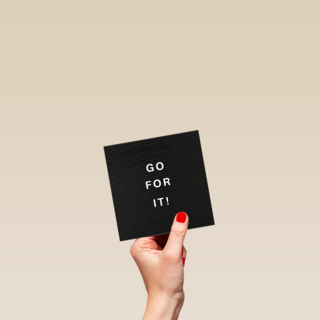 go for it letterbord