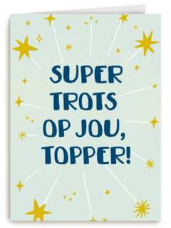 Geslaagdkaart supertrots op jou kanjer