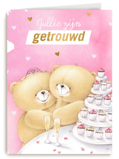 Trouwkaart Forever Friends Jullie zijn getrouwd