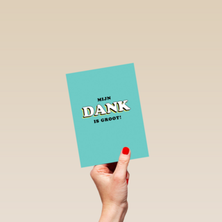Bedankt kaart Mijn dank is groot