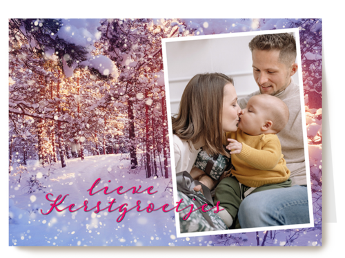 Fotokaart Kerst lieve Kerstgroetjes