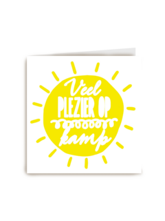 Op kamp kaart zon Veel plezier op kamp Op kamp kaart zon Veel plezier op kamp