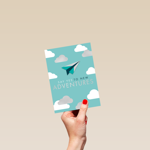 emigratie kaart say yes to new adventures