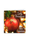 zakelijke kerstkaart met rood met gouden kerstbal