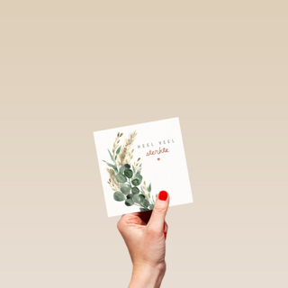 Condoleance heel veel sterkte pluimen