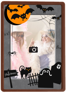 fotokaart halloween begraafplaats
