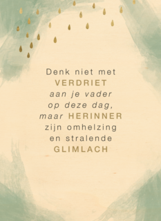 denk niet met verdriet