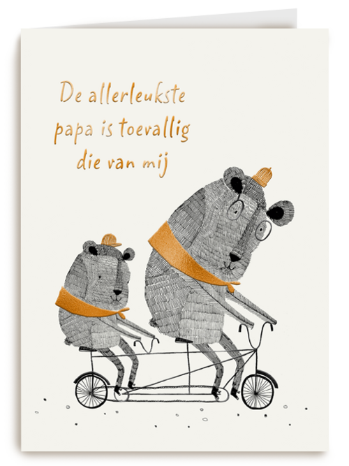 2 Beren op een tandem leukste papa