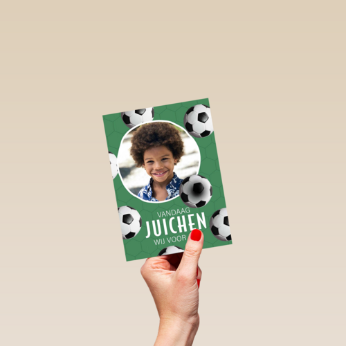 Fotokaart voetbal verjaardag