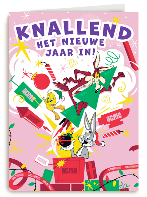 Looney tunes knallend het nieuwe jaar in