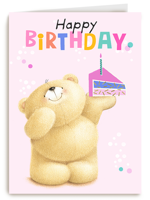 Forever Friends Happy Birthday cake pink