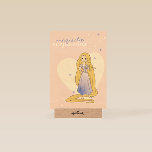 prinses kaart disney magische verjaardag rapunzel